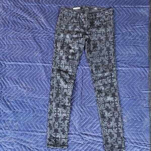 Floral Patterned Skinny Jeans